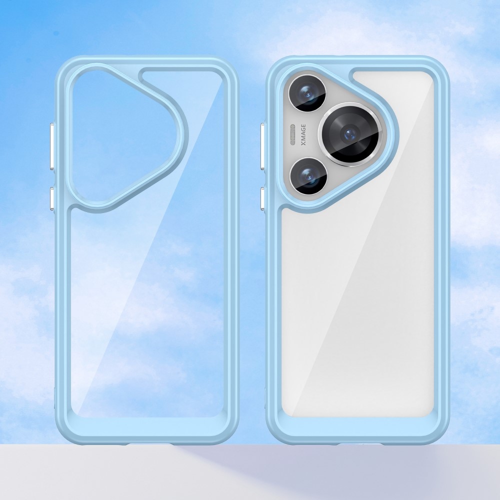 Gelový obal s pevnými zády na Huawei Pura 70 Pro - modrý