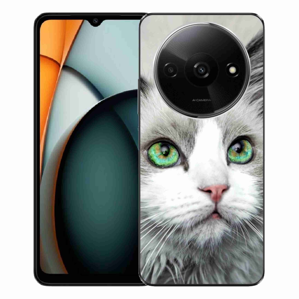 Gelový kryt mmCase na Xiaomi Redmi A3 - kočičí pohled