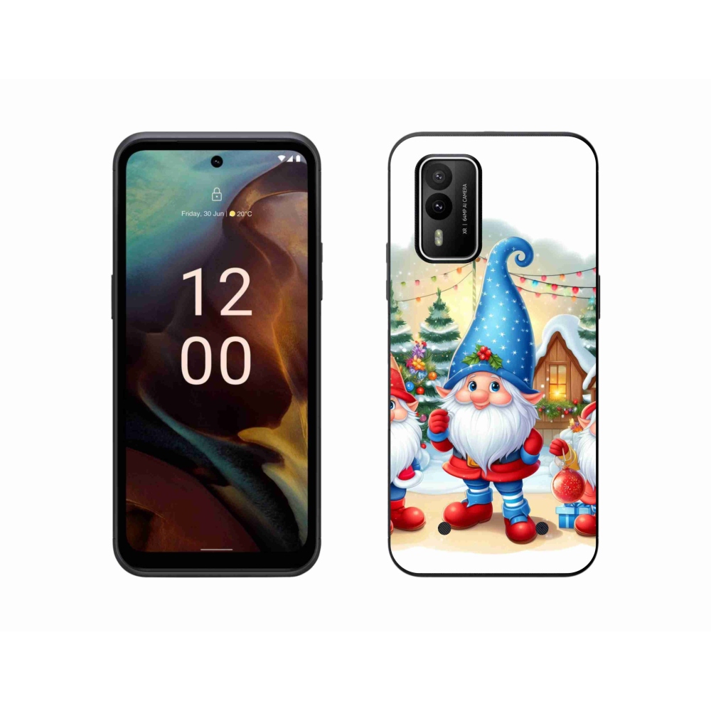 Gelový kryt mmCase na Nokia XR21 - vánoční skřítci