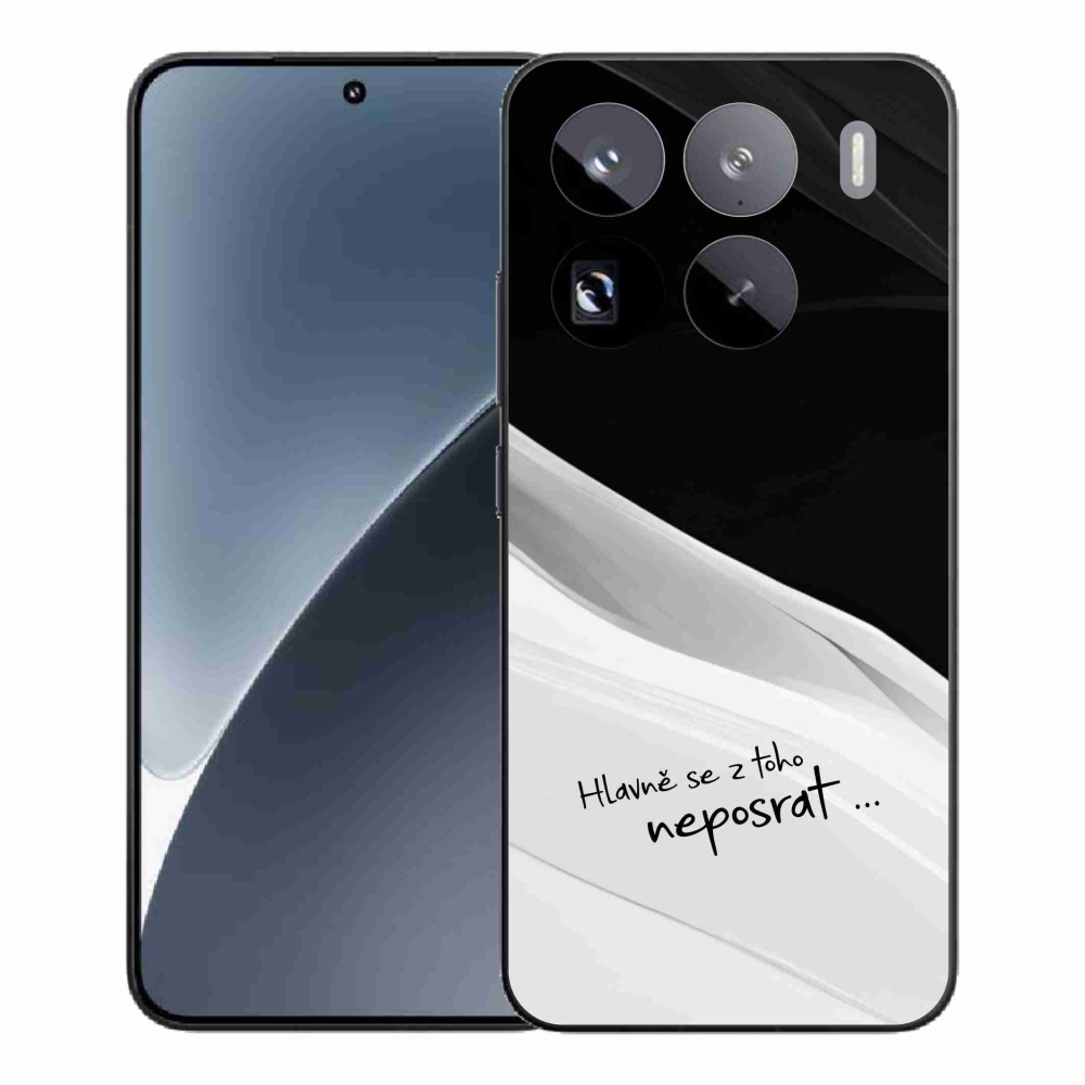 Gelový kryt mmCase na Xiaomi 15 Pro - vtipný text 13 bíločerné pozadí