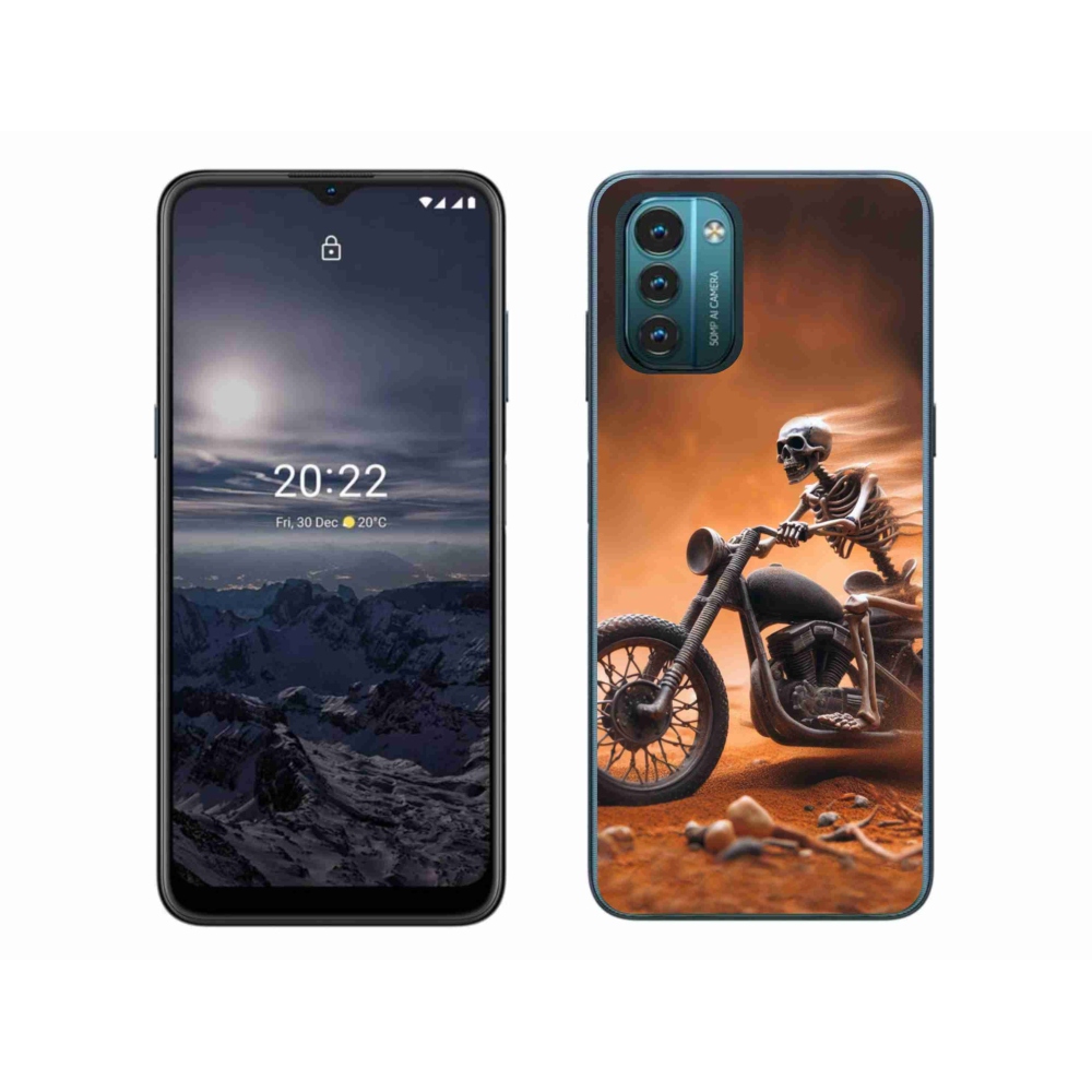 Gelový kryt mmCase na Nokia G11/G21 - kostra na motorce