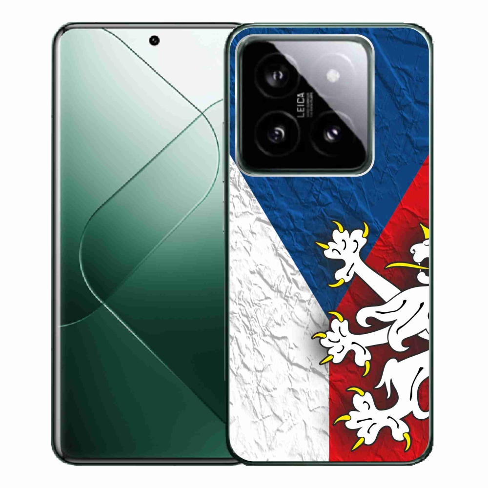 Gelový kryt mmCase na Xiaomi 14 Pro - česká vlajka 1