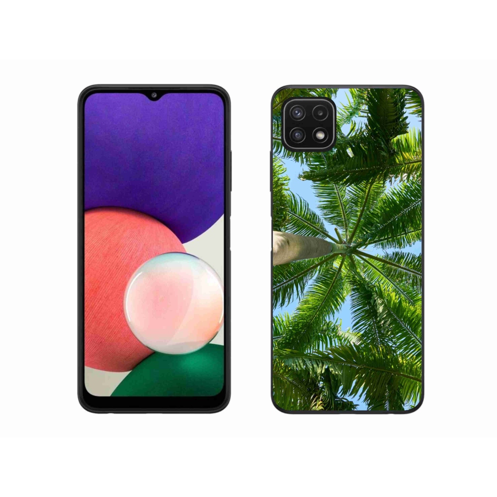 Gelový kryt mmCase na Samsung Galaxy A22 5G - palmy