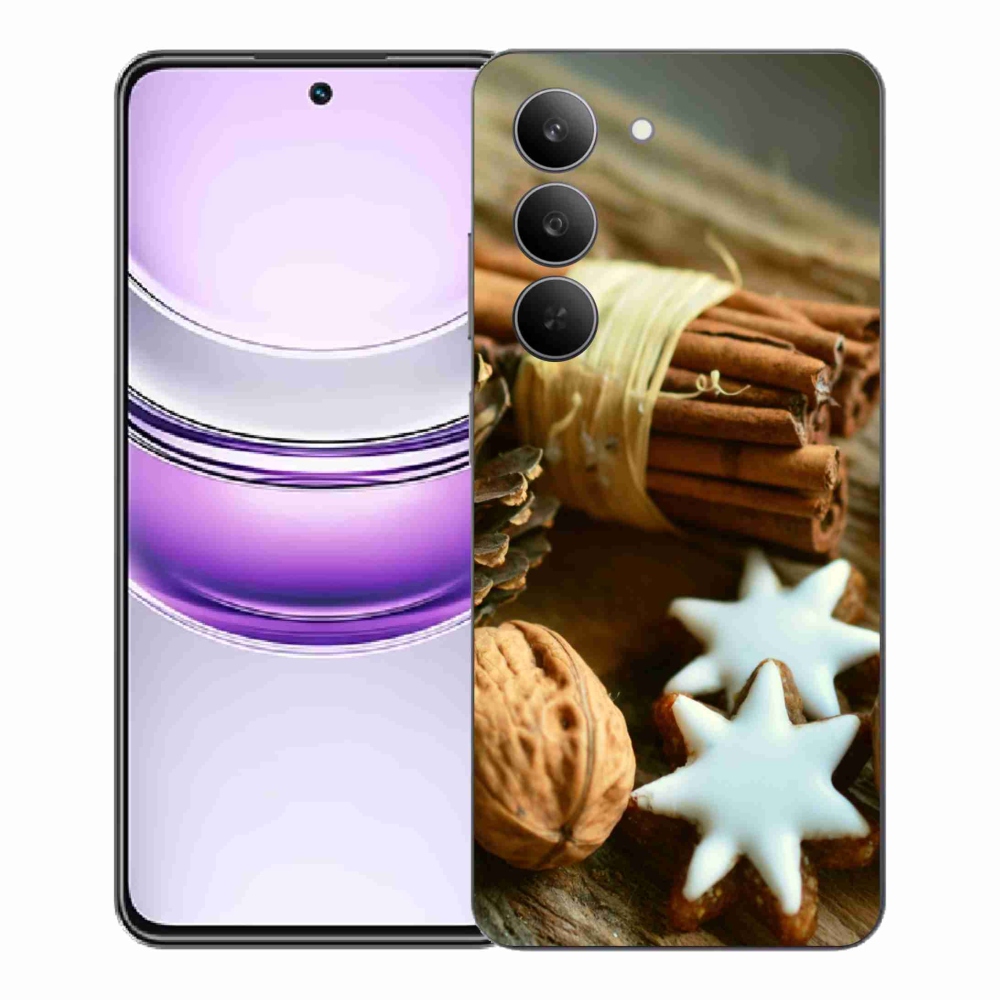 Gelový kryt mmCase na Realme 14x 5G - skořice a perníčky