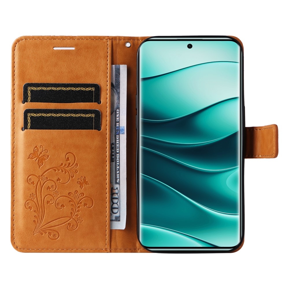 Big Butterfly knížkové pouzdro na Xiaomi Redmi Note 14 Pro 5G/Poco X7 5G/Note 14 Pro+ 5G - žluté