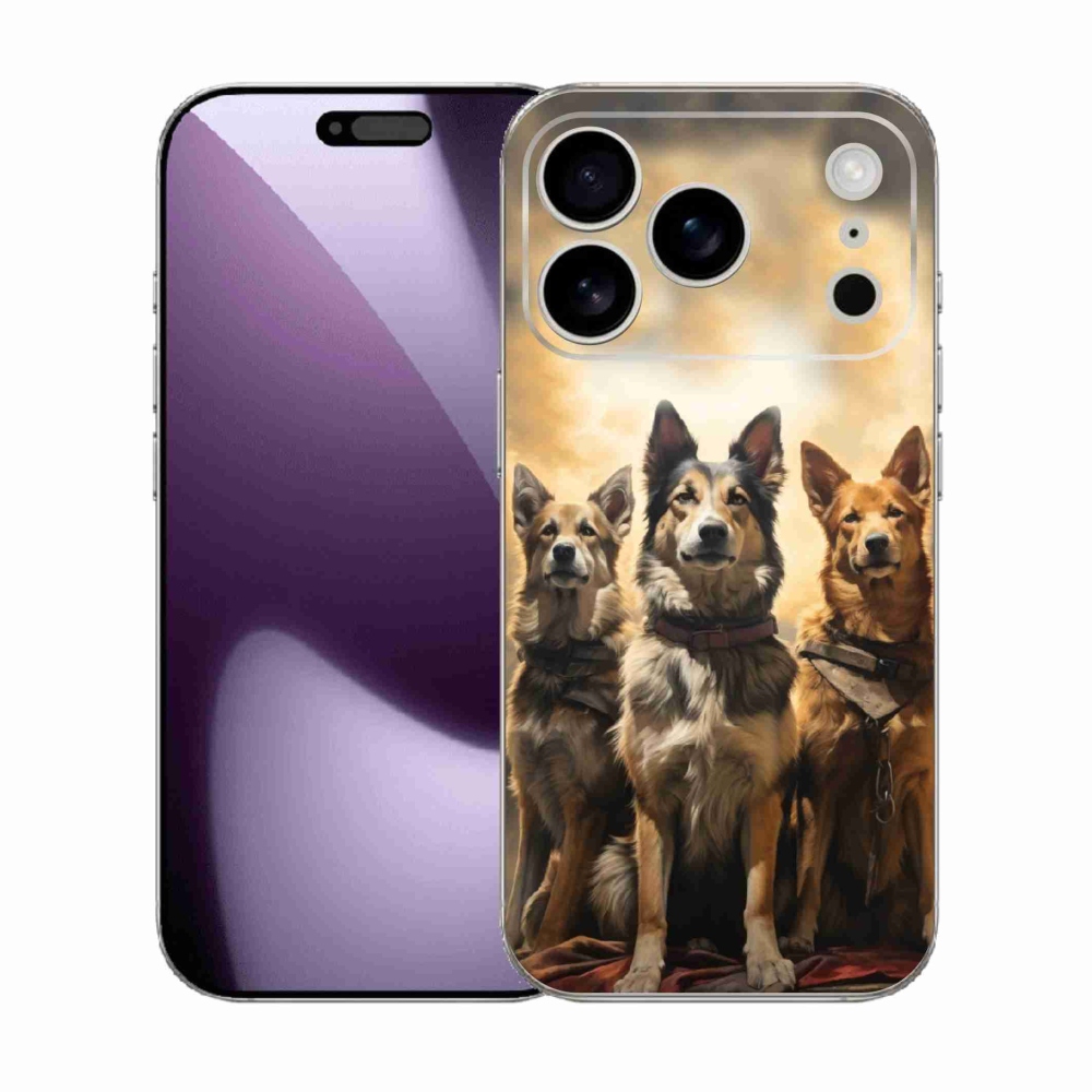 Gelový kryt mmCase na iPhone 17 Pro - tři psi