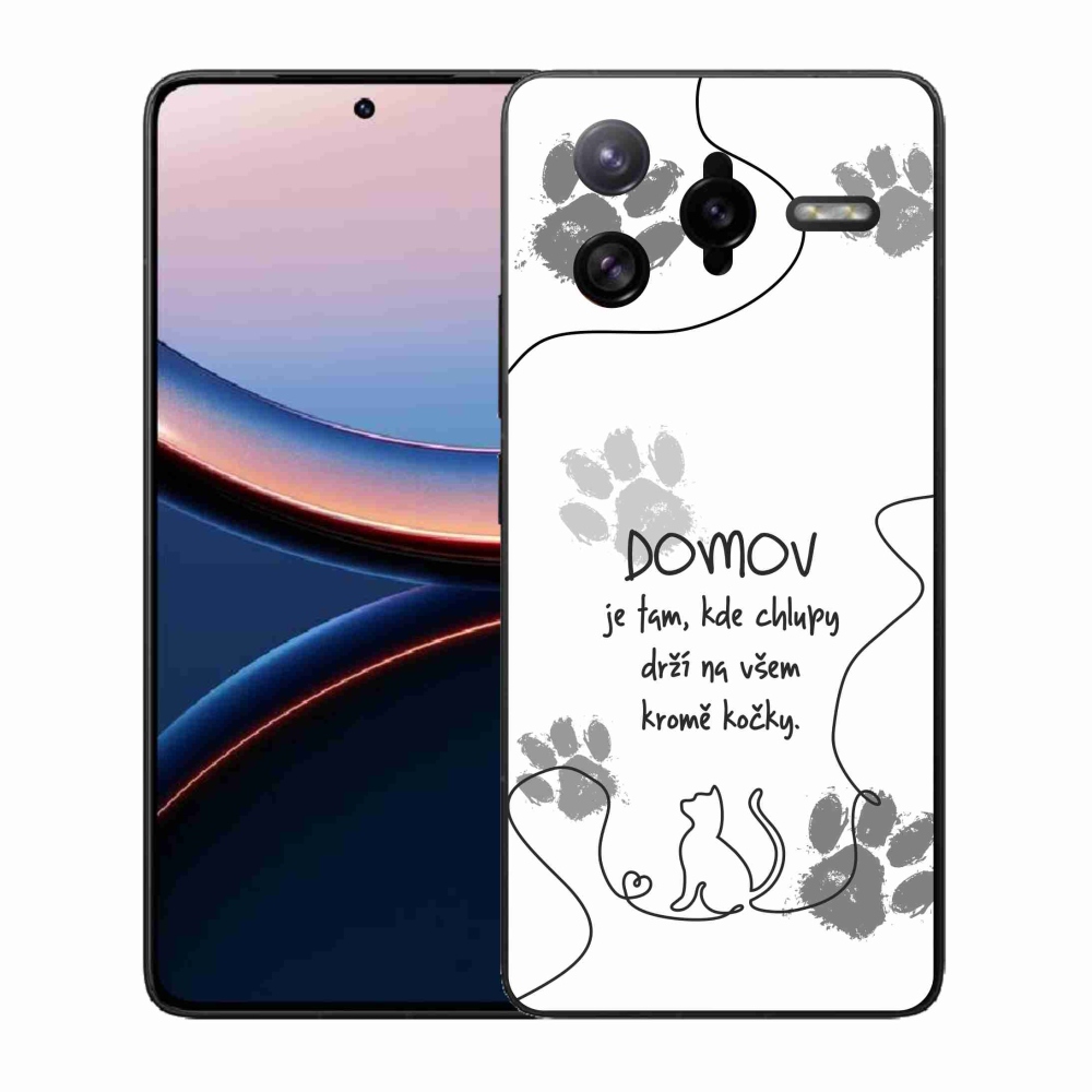Gelový kryt mmCase na Xiaomi Poco F7 Ultra - kočičí motiv bílé pozadí