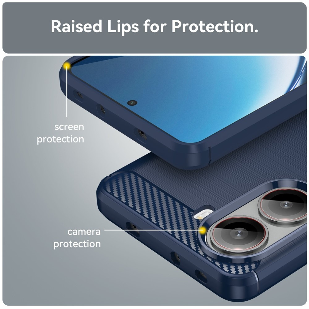 Carbon odolný gelový obal na Xiaomi Poco X7 Pro 5G - modrý