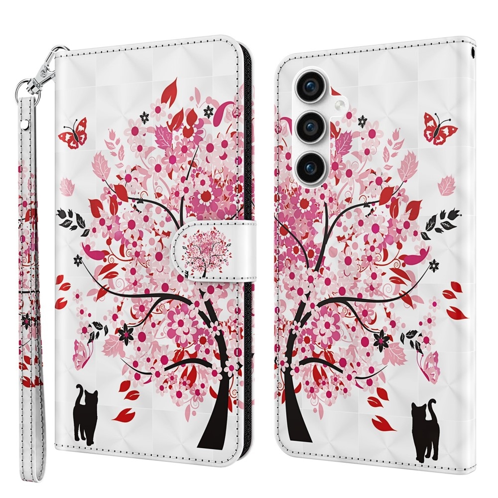 Print knížkové pouzdro na Samsung Galaxy S23 FE - rozkvetlý strom