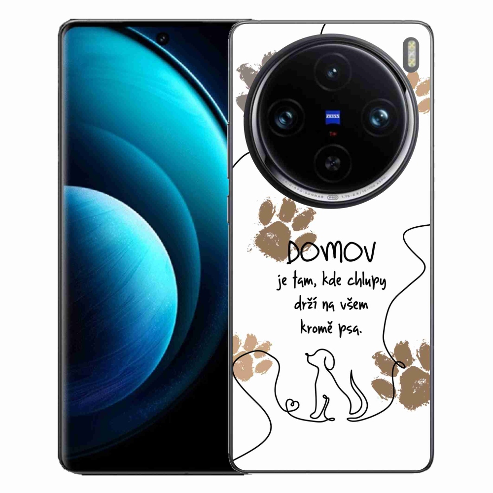 Gelový kryt mmCase na Vivo X100 Pro 5G - psí motiv bílé pozadí