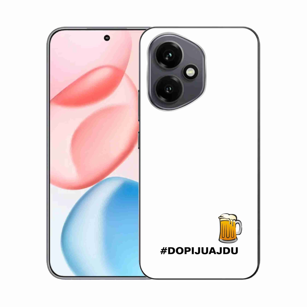 Gelový kryt mmCase na Honor 400 - pivní motiv 1 bílé pozadí