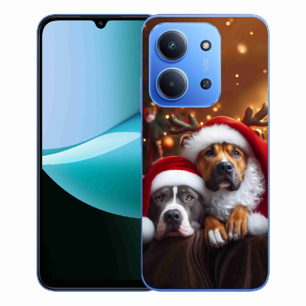 Gelový kryt mmCase na Xiaomi Redmi 15C 4G/5G (173mm) - vánoční psi