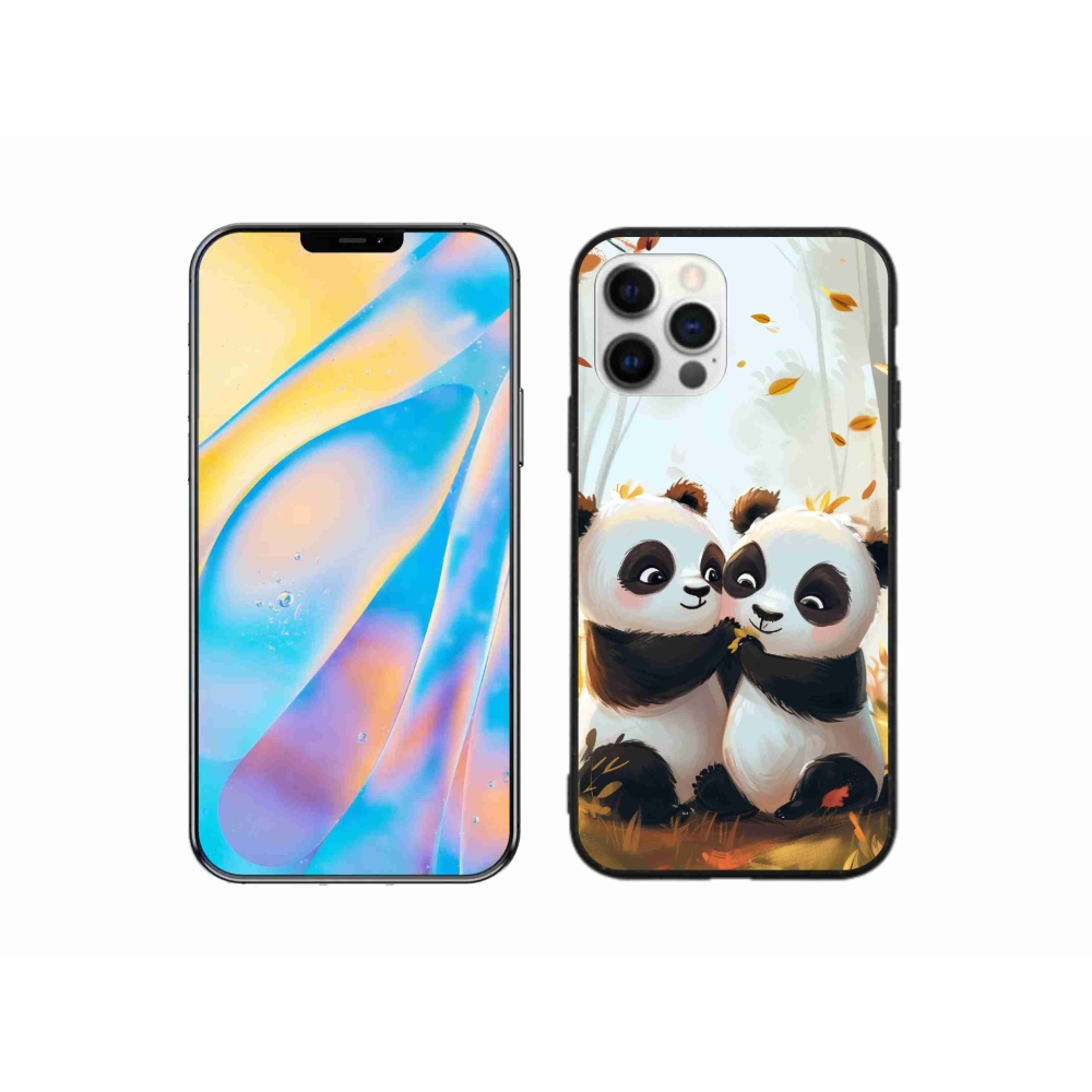 Gelový kryt mmCase na iPhone 12 Pro - pandy