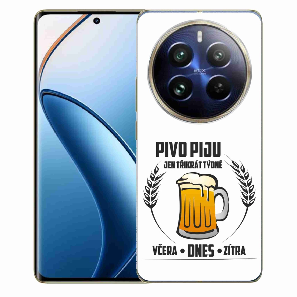Gelový kryt mmCase na Realme 12 Pro 5G/12 Pro+ 5G - pivní motiv bílé pozadí