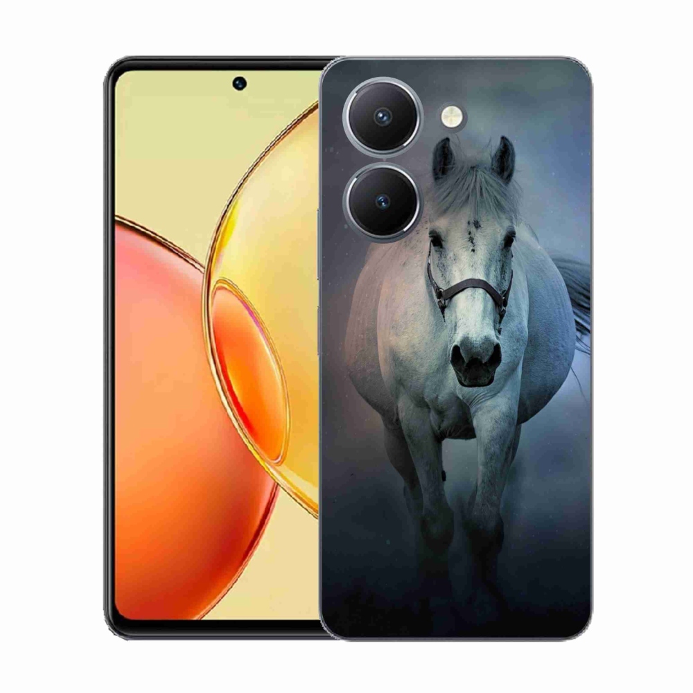 Gelový kryt mmCase na Vivo Y36 - běžící bílý kůň