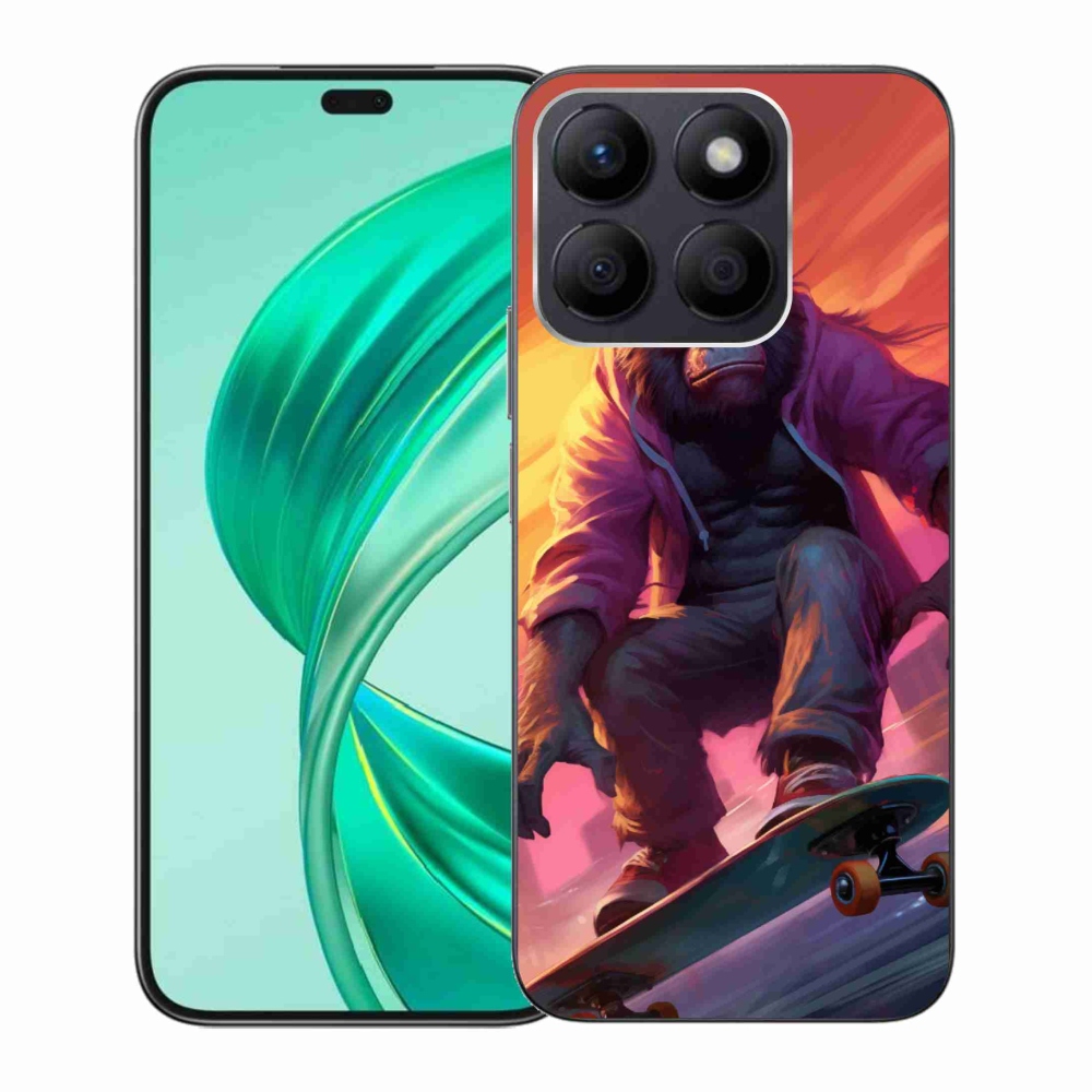 Gelový kryt mmCase na Honor X8b - gorila na skateboardu