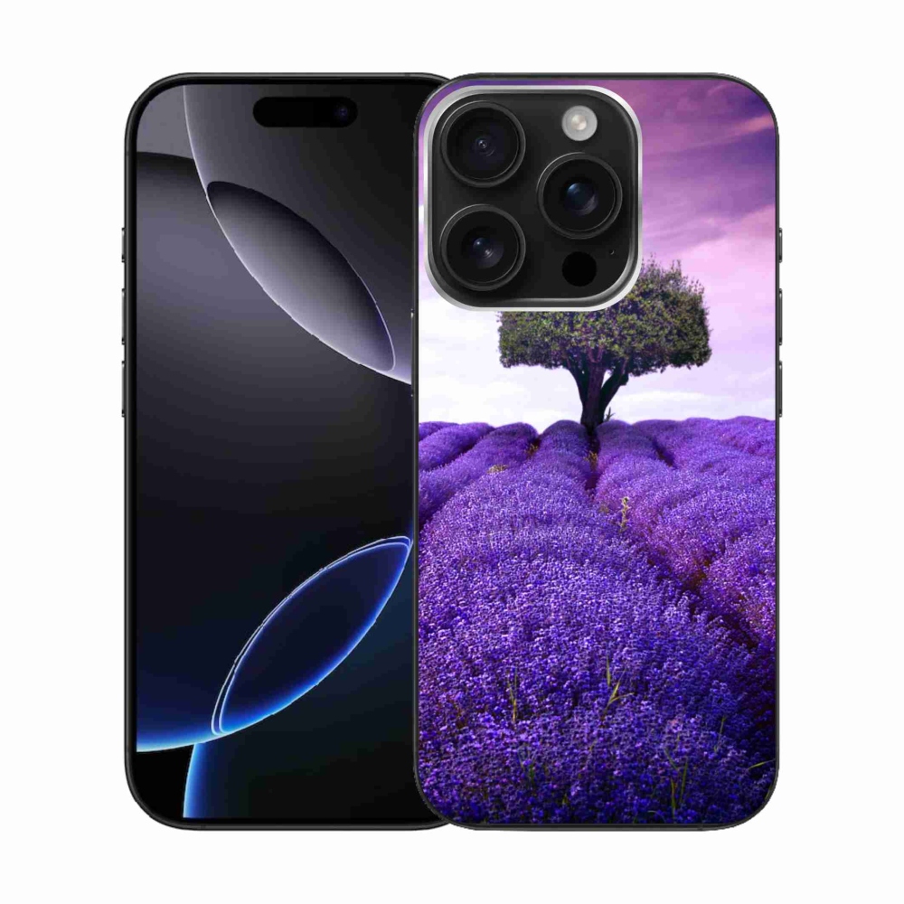Gelový kryt mmCase na iPhone 16 Pro - levandulová louka