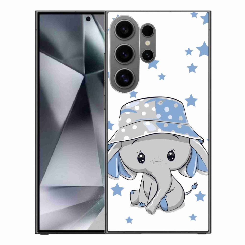 Gelový kryt mmCase na Samsung Galaxy S24 Ultra - modrý slon