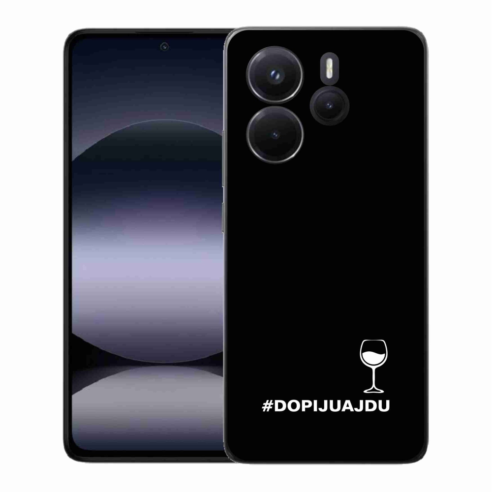 Gelový kryt mmCase na Xiaomi Redmi Note 14 - vinný motiv černé pozadí