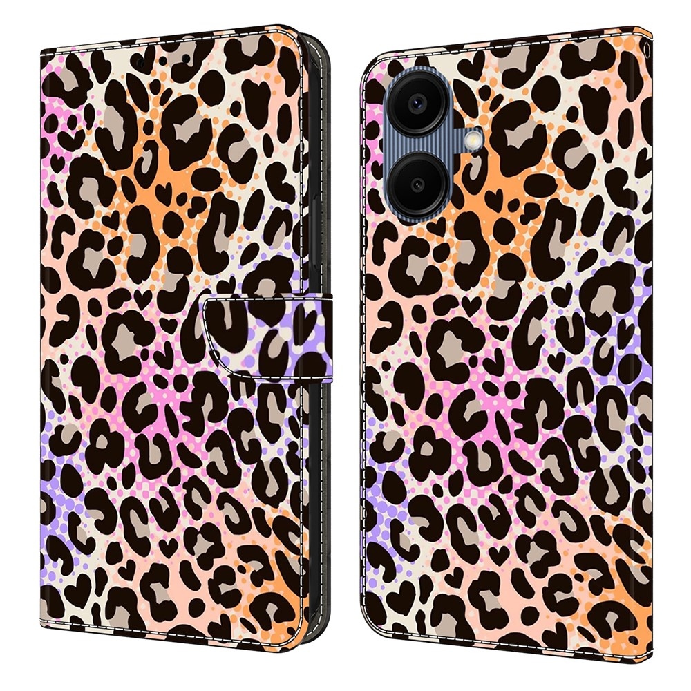 Smooth knížkové pouzdro na Samsung Galaxy A07 4G - leopardí vzor