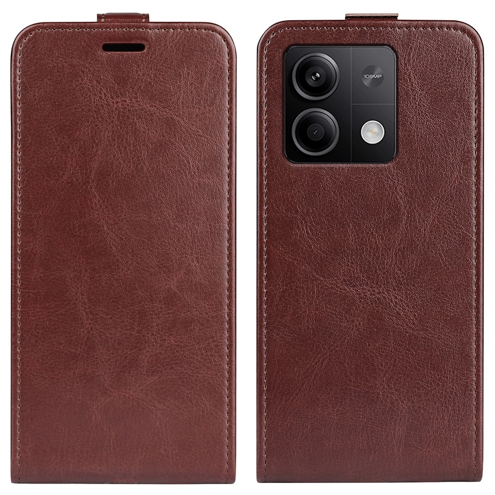 Vertical flipové pouzdro na Xiaomi Redmi Note 13 5G - hnědé