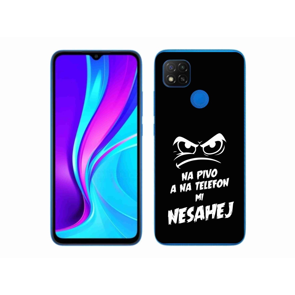 Gelový kryt mmCase na Xiaomi Redmi 9C - pivní motiv 2 černé pozadí