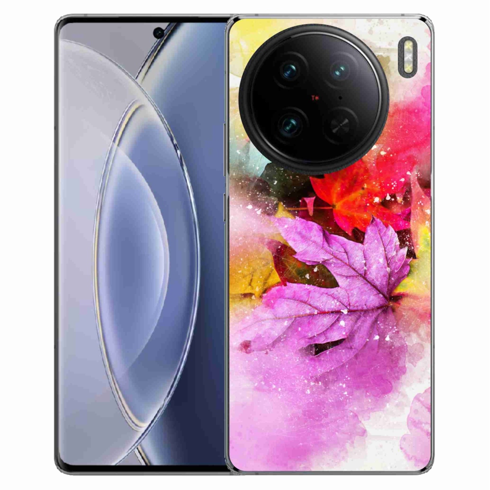 Gelový kryt mmCase na Vivo X90 Pro - barevné listy