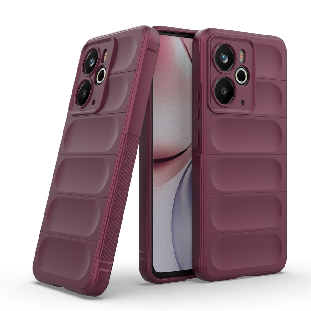 Rugg odolný gelový obal na Realme 14 5G - vínový