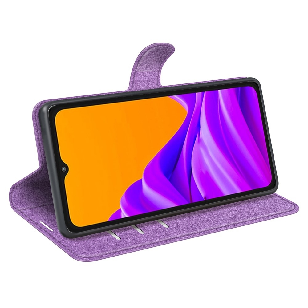 Litchi knížkové pouzdro na Samsung Galaxy Xcover 7 Pro - fialové
