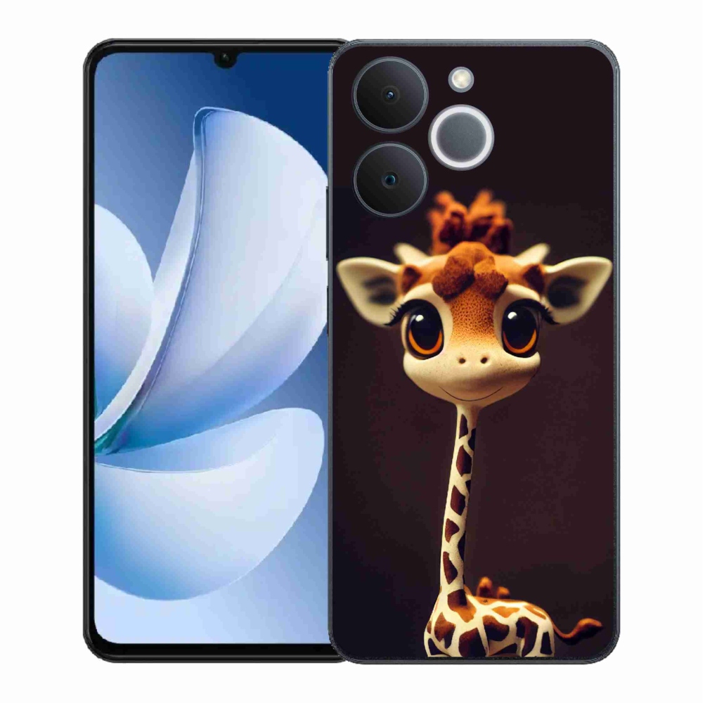 Gelový kryt mmCase na Realme Note 70T - malá žirafa