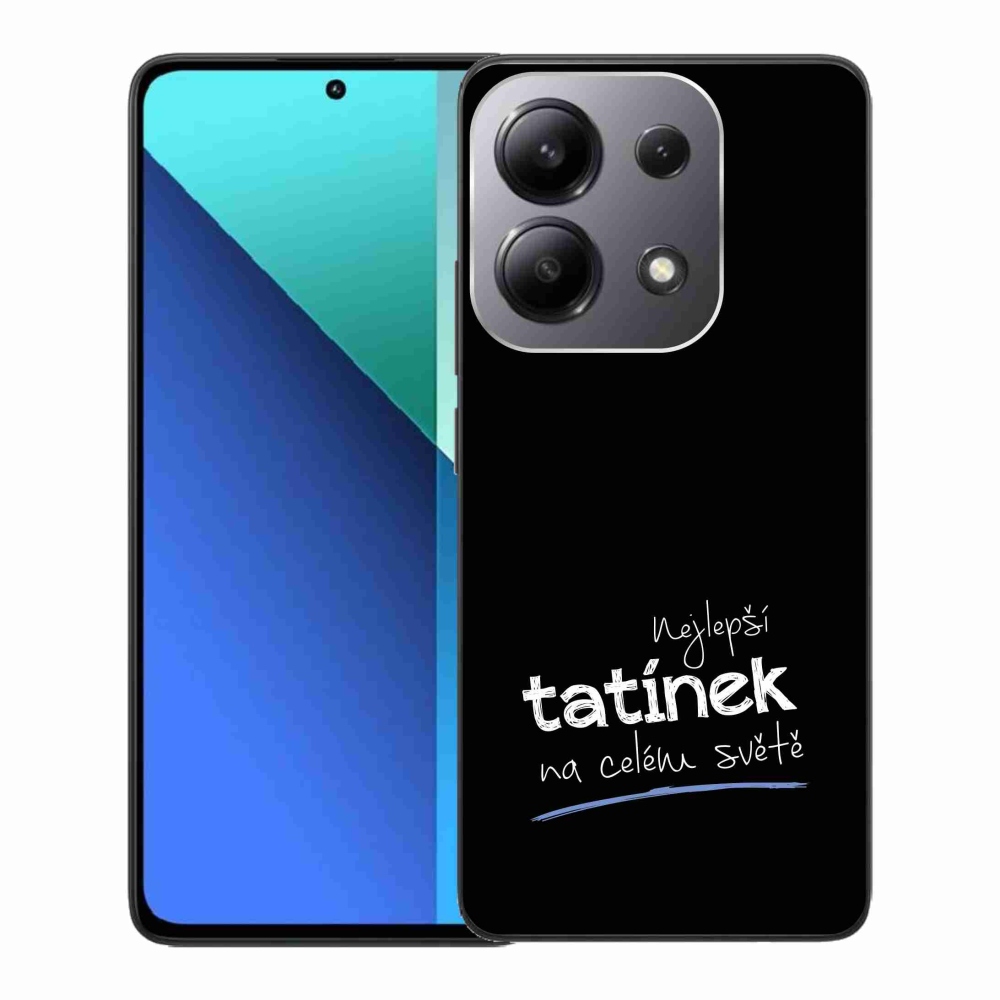 Gelový kryt mmCase na Xiaomi Redmi Note 13 - nejlepší tatínek 4 černé pozadí