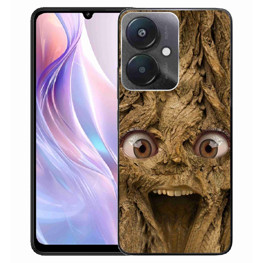 Gelový kryt mmCase na Xiaomi Redmi 13C 5G - veselý strom s očima