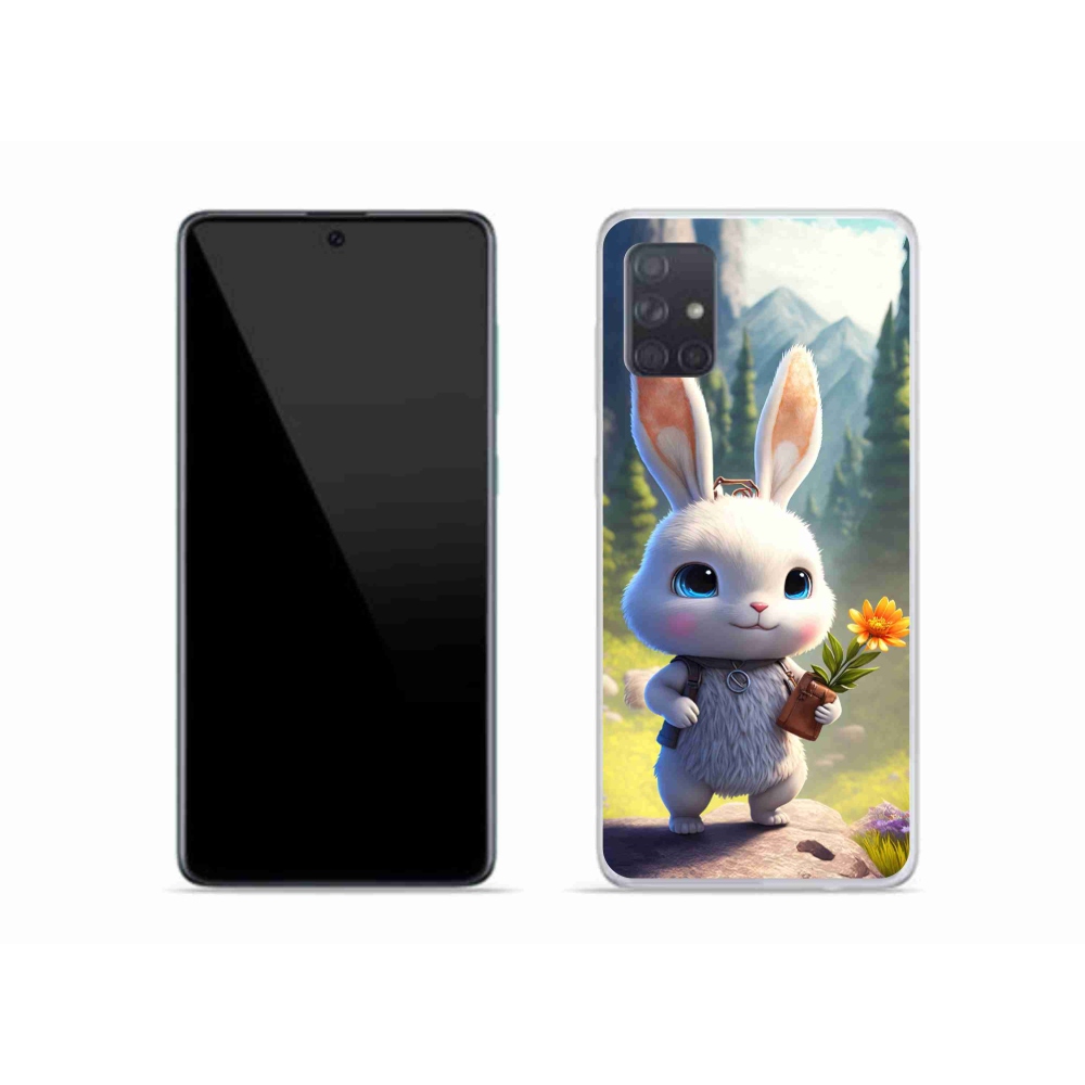 Gelový kryt mmCase na Samsung Galaxy A51 - roztomilý králíček