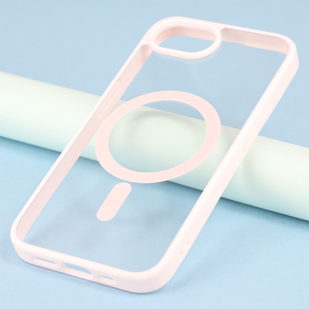 Matte gelový obal s podporou MagSafe na iPhone 16e - růžový