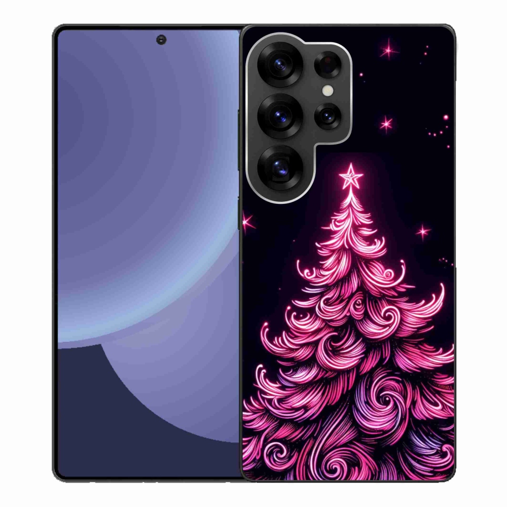 Gelový kryt mmCase na Samsung Galaxy S25 Ultra - neonový vánoční stromek 2