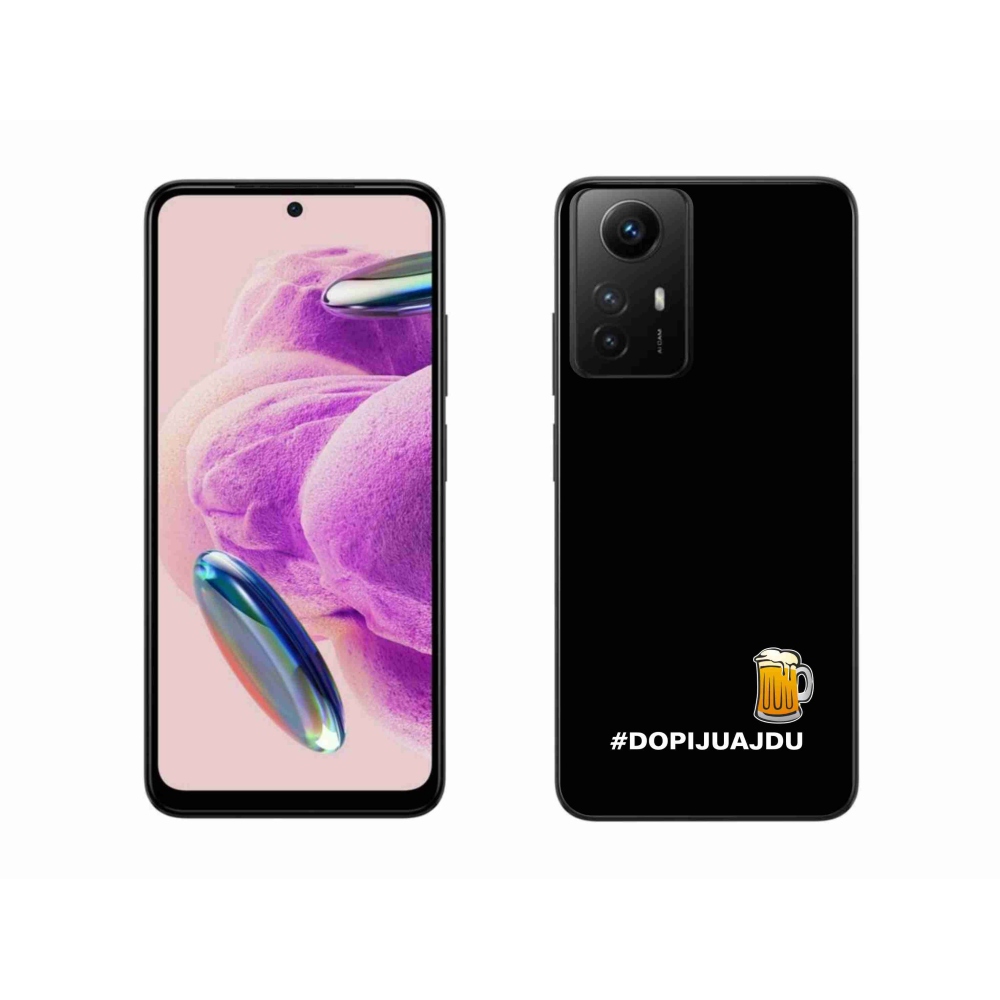 Gelový kryt mmCase na Xiaomi Redmi Note 12S - pivní motiv 1 černé pozadí