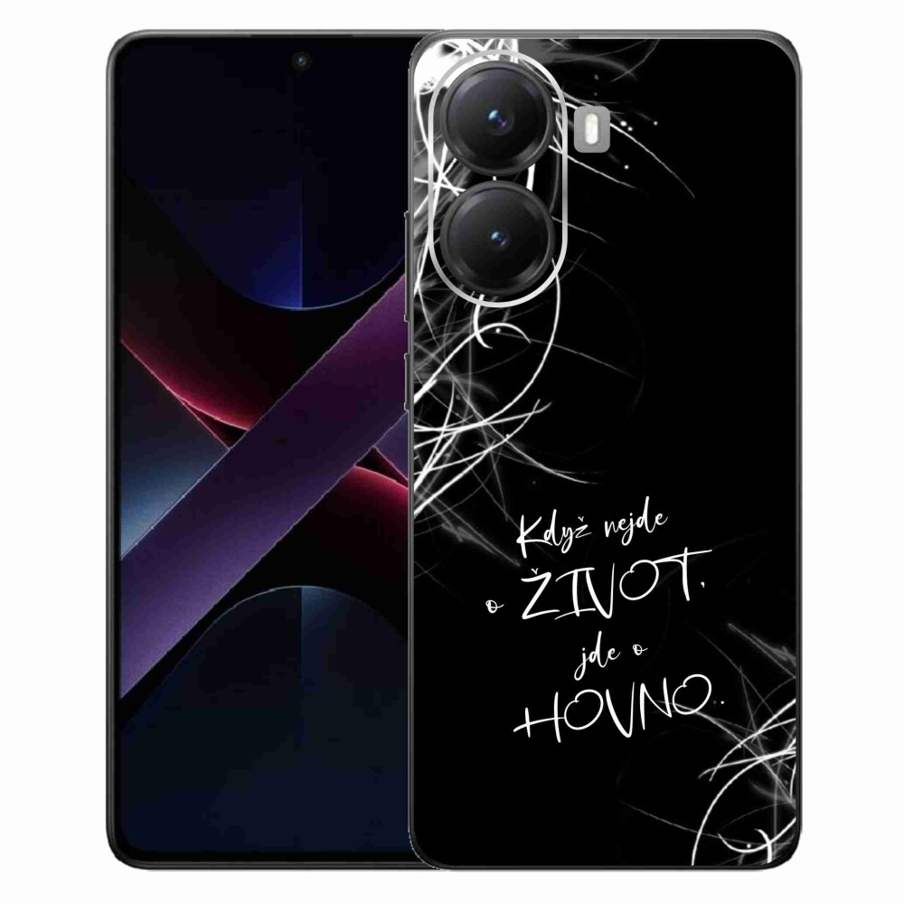 Gelový kryt mmCase na Xiaomi Poco X7 Pro 5G - vtipný text 16 černé pozadí