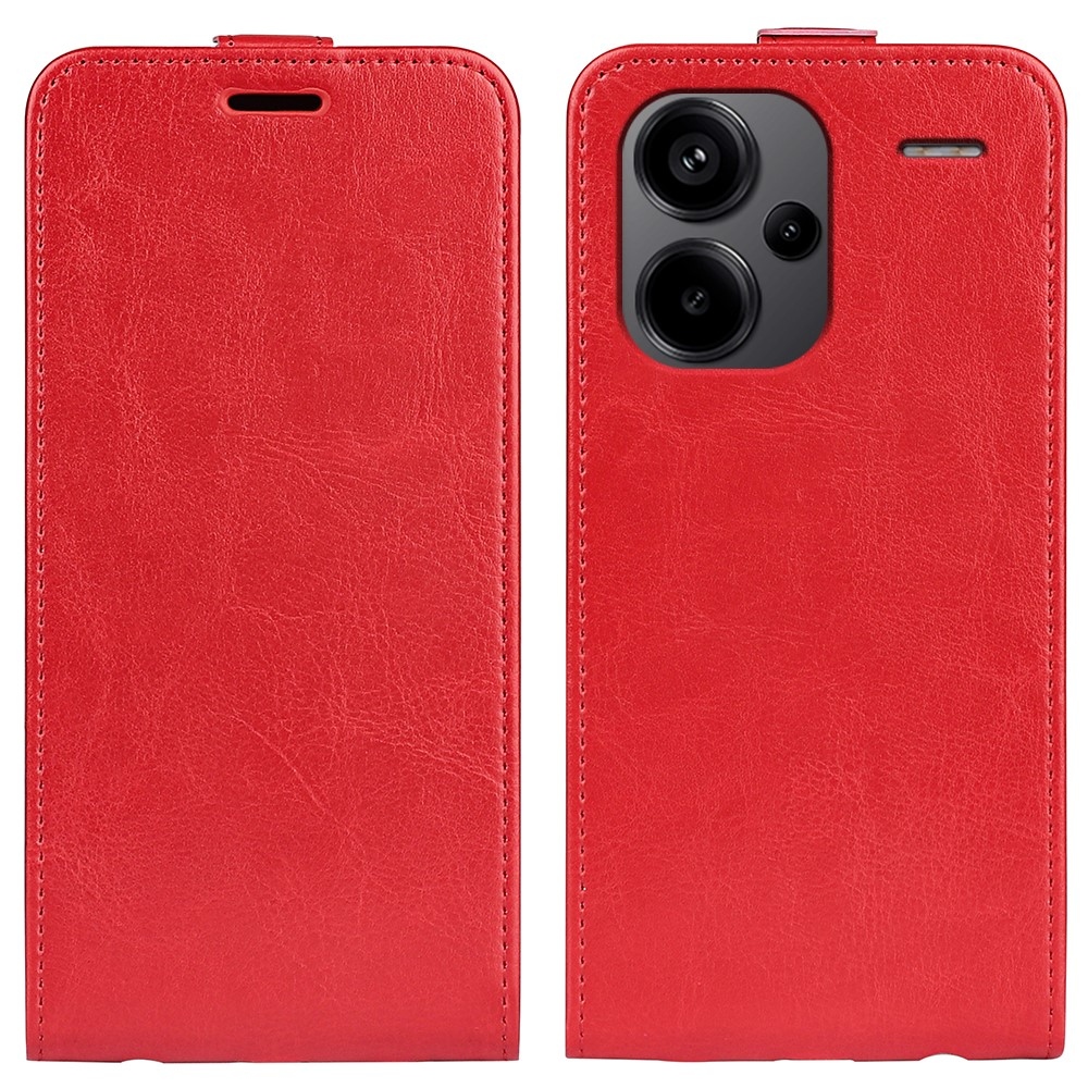 Vertical flipové pouzdro na Xiaomi Redmi Note 13 Pro+ 5G - červené