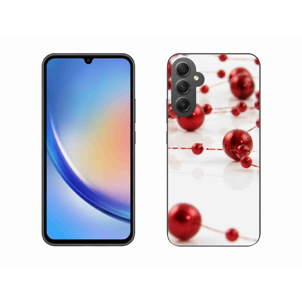 Gelový kryt mmCase na Samsung Galaxy A34 5G - vánoční řetěz