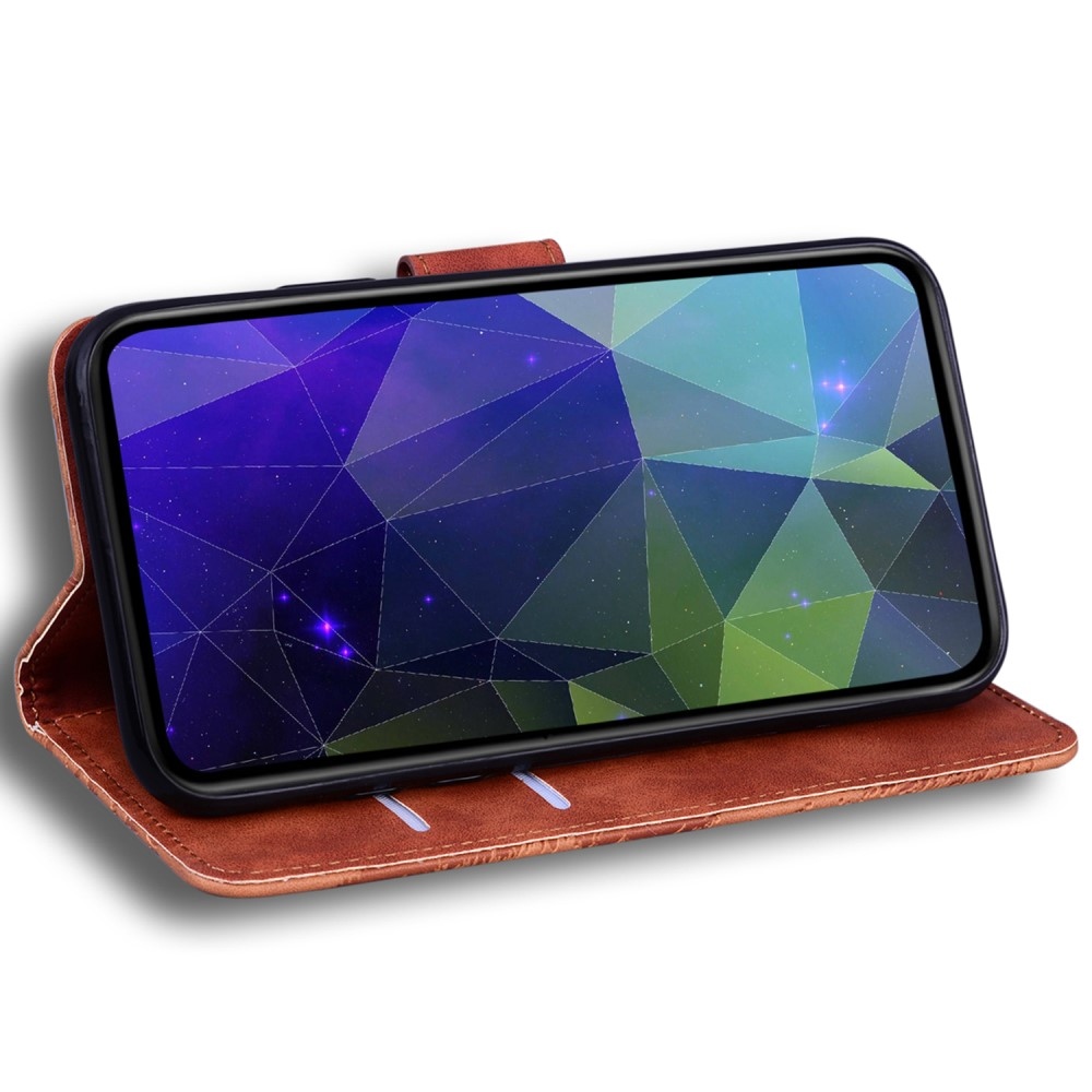 Solid knížkové pouzdro na Realme 12 5G/12x 5G - hnědé