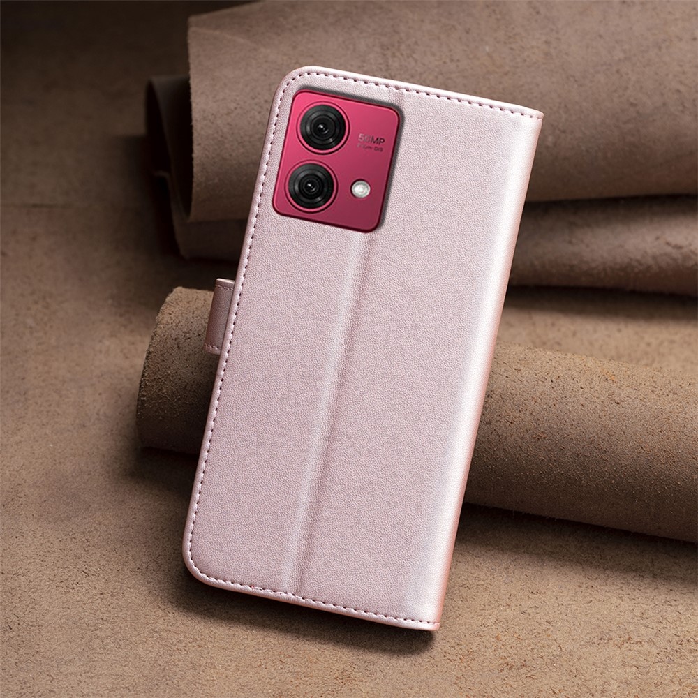 BNF knížkové pouzdro na Motorola Moto G84 5G - růžovozlaté