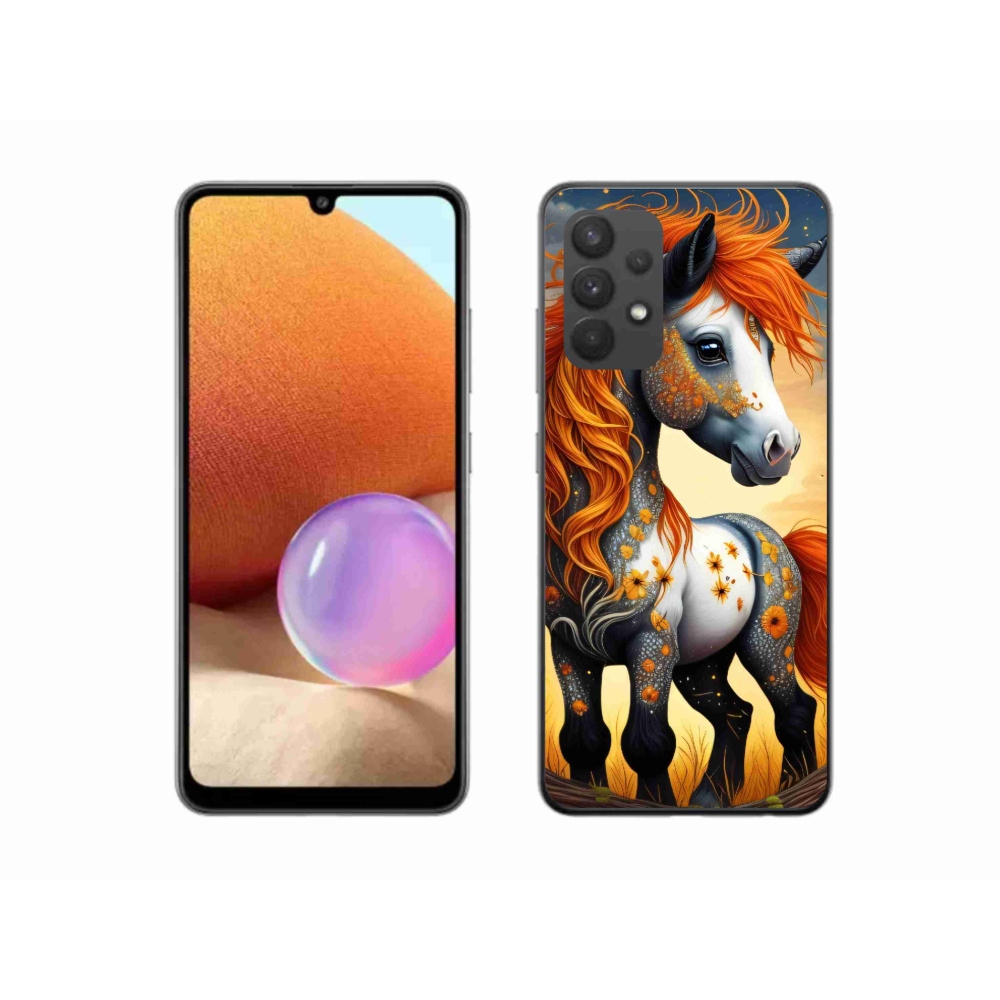 Gelový kryt mmCase na Samsung Galaxy A32 4G - barevný poník