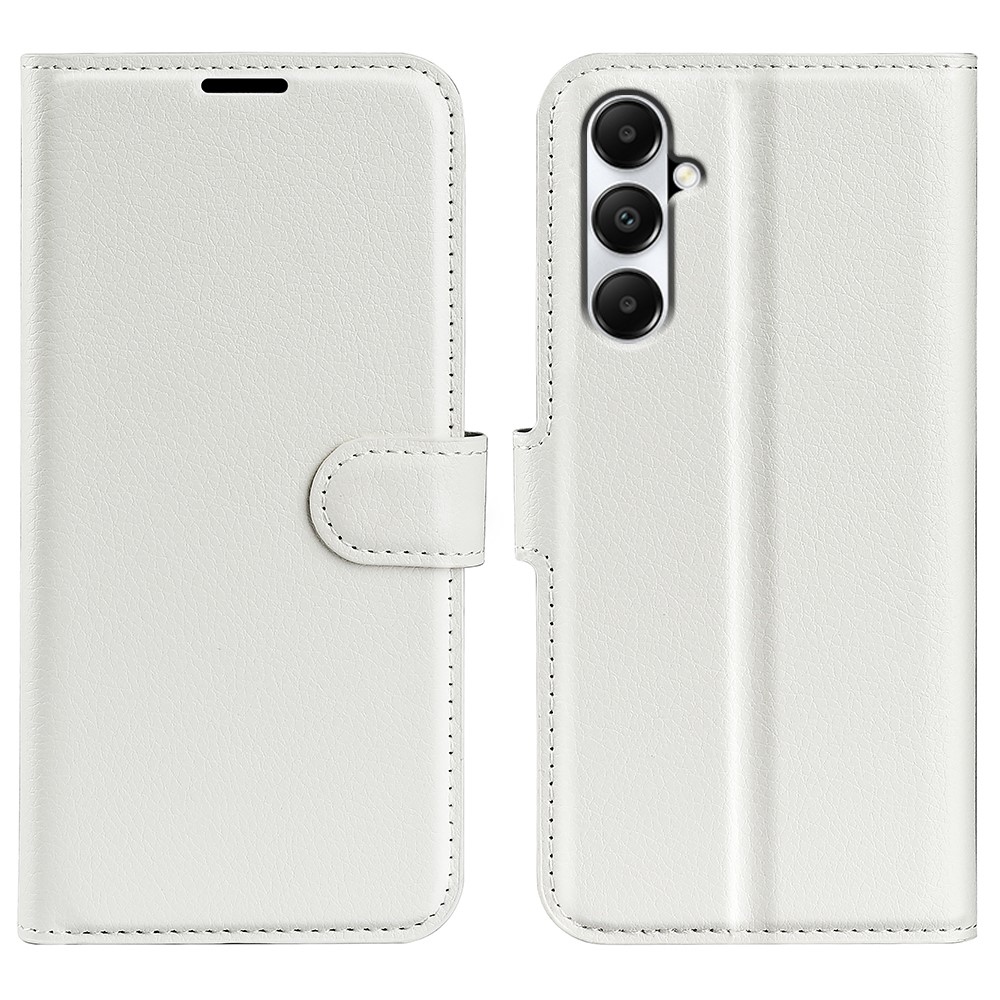 Litchi knížkové pouzdro na Samsung Galaxy A05s - bílé