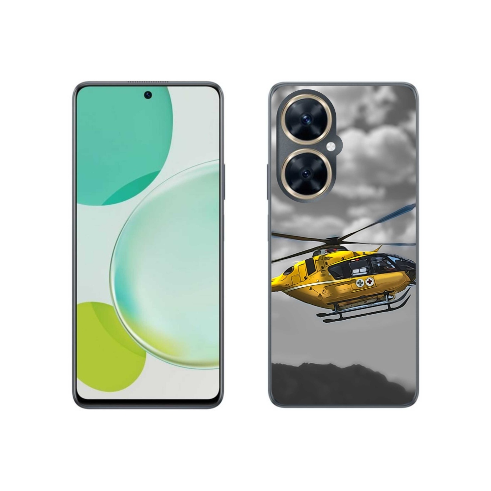 Gelový kryt mmCase na Huawei Nova 11i - žlutá helikoptéra