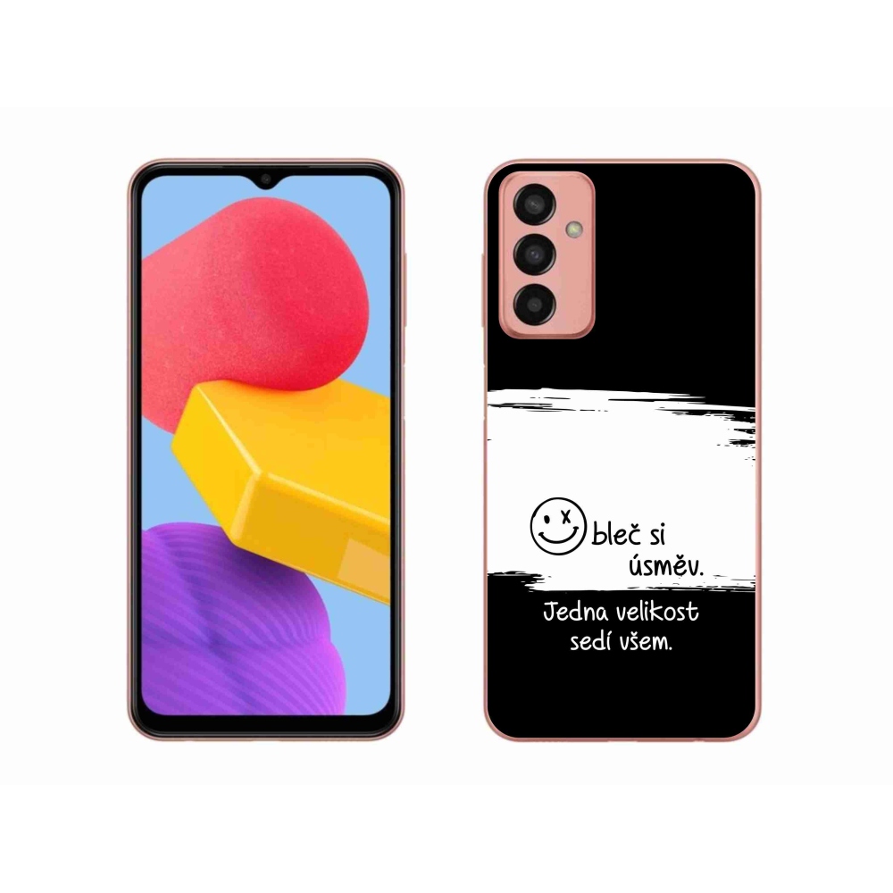 Gelový kryt mmCase na Samsung Galaxy M13 - vtipný text 8 bíločerné pozadí