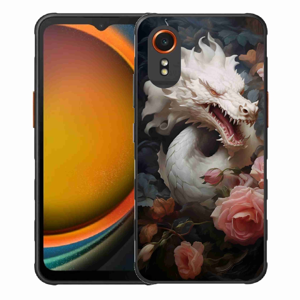 Gelový kryt mmCase na Samsung Galaxy Xcover 7 - bílý drak