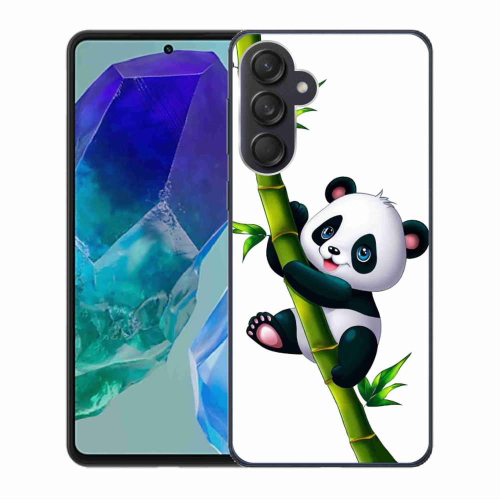 Gelový kryt mmCase na Samsung Galaxy M55 5G - panda na bambusu