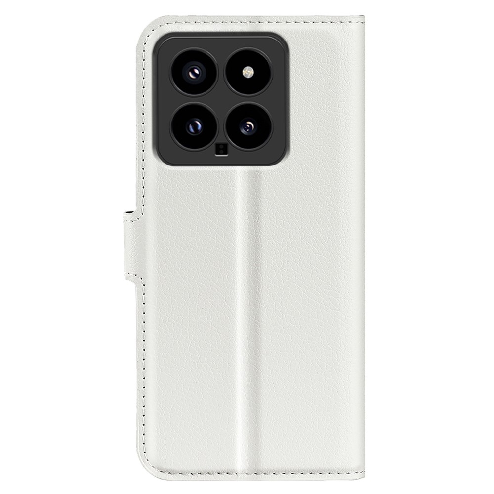 Litchi knížkové pouzdro na Xiaomi 14 - bílé