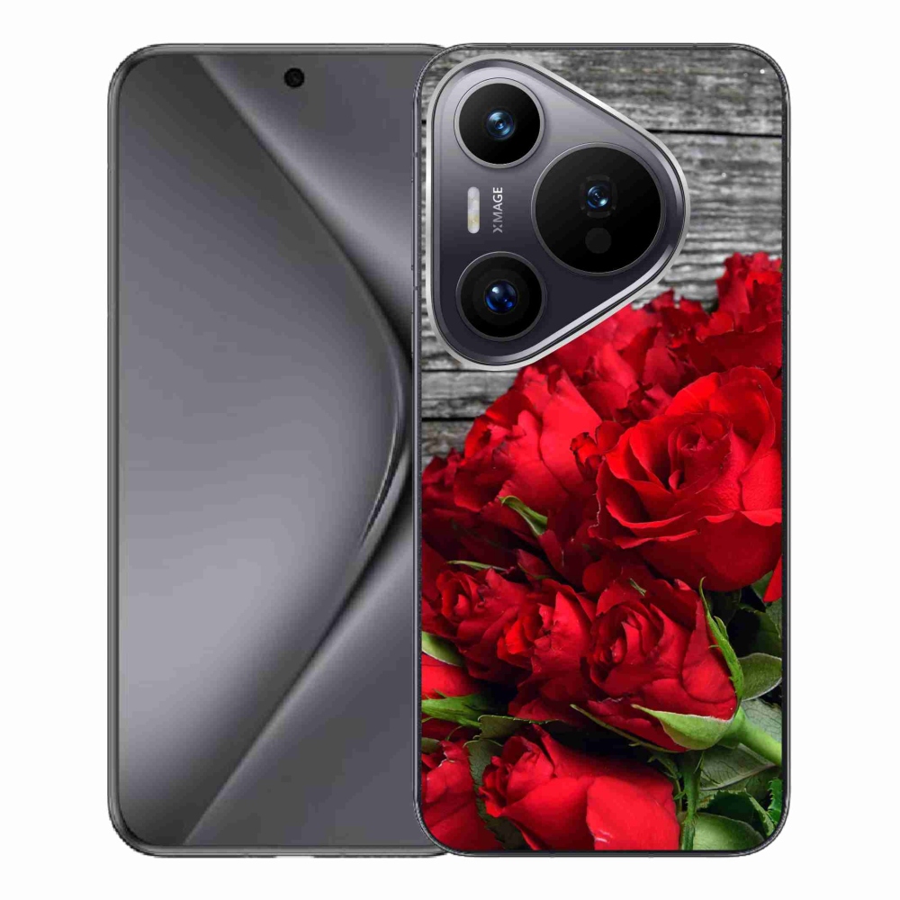Gelový kryt mmCase na Huawei Pura 70 Pro - červené růže