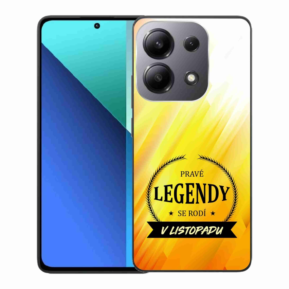 Gelový kryt mmCase na Xiaomi Redmi Note 13 - legendy v listopadu žluté pozadí
